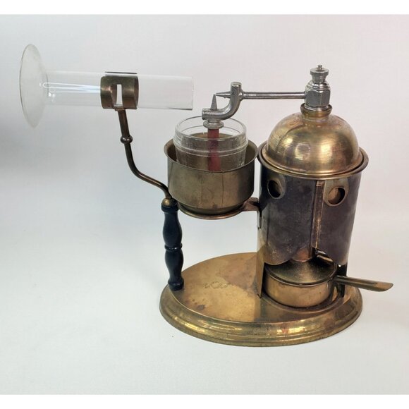 Rare 1920s Verona 30 F All-Brass Steam Inhaler (Italy) Antique Collector Item - Picture 3 of 17